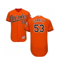 Baltimore Orioles #53 Dan Straily Orange Alternate Flex Base Authentic Collection Baseball Jersey