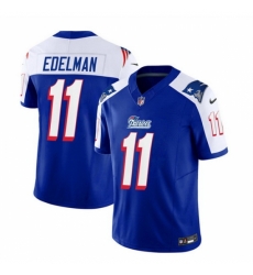 New England Patriots #11 Julian Edelman Blue White 2023 F U S E Vapor Limited Stitched Football Jersey