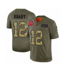 New England Patriots #12 Tom Brady 2019 Olive Camo Salute to Service Limited Jersey