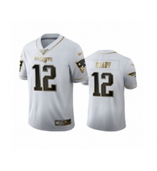 New England Patriots #12 Tom Brady Limited White Golden Edition Football Jersey