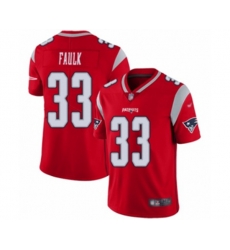 New England Patriots #33 Kevin Faulk Limited Red Inverted Legend Football Jersey