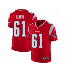 New England Patriots #61 Marcus Cannon Limited Red Inverted Legend Football Jersey