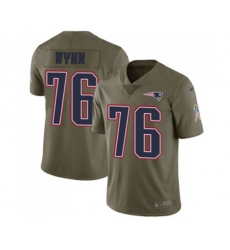 New England Patriots #76 Isaiah Wynn Limited Olive 2017 Salute to Service Football Jersey