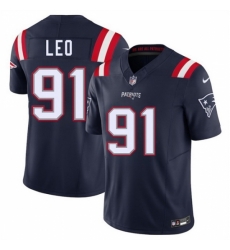 New England Patriots 91 Titus Leo Navy 2025 F U S E Vapor Limited Stitched Football Jersey