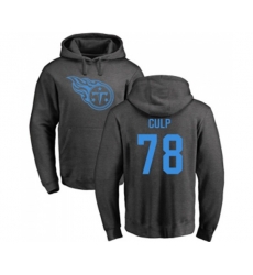 Tennessee Titans #78 Curley Culp Ash One Color Pullover Hoodie