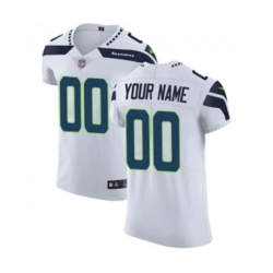 Seattle Seahawks Customized White Vapor Untouchable Custom Elite Football Jersey