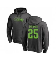 Seattle Seahawks #25 Richard Sherman Ash One Color Pullover Hoodie