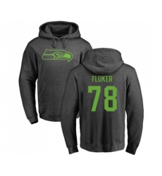 Seattle Seahawks #78 D.J. Fluker Ash One Color Pullover Hoodie