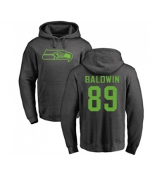 Seattle Seahawks #89 Doug Baldwin Ash One Color Pullover Hoodie