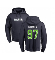 Seattle Seahawks #97 Patrick Kerney Navy Blue Name & Number Logo Pullover Hoodie