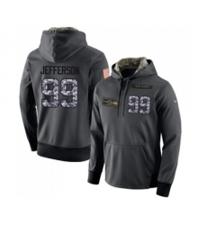 Seattle Seahawks #99 Quinton Jefferson Stitched Black Anthracite Salute to Service Player Performance Hoodie