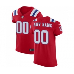 New England Patriots Customized Red Alternate Vapor Untouchable Custom Elite Football Jersey