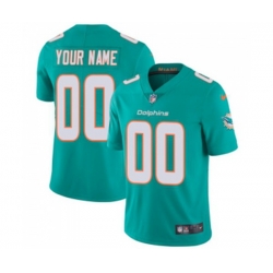 Miami Dolphins Customized Aqua Green Team Color Vapor Untouchable Limited Player Football Jersey