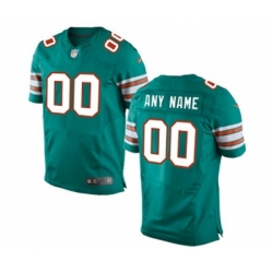 Miami Dolphins Customized Elite Aqua Green Alternate Football Jersey