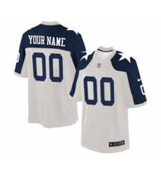 Dallas Cowboys Customized Limited White Throwback Alternate Football Jersey