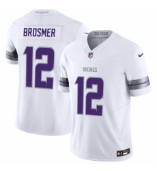 Minnesota Vikings 12 Max Brosmer White 2025 F U S E Winter Warrior Limited Stitched Jersey