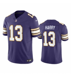 Minnesota Vikings #13 NKeal Harry Purple 2023 F.U.S.E. Throwback Vapor Untouchable Limited Football Stitched Jersey