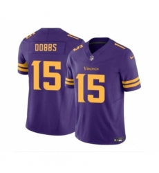 Minnesota Vikings #15 Josh Dobbs Purple 2023 F.U.S.E. Color Rush Stitched Jersey
