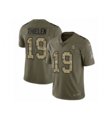 Minnesota Vikings #19 Adam Thielen Limited Olive Camo 2017 Salute to Service NFL Jersey