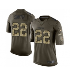 Minnesota Vikings #22 Harrison Smith Elite Green Salute to Service Football Jersey