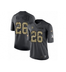 Minnesota Vikings #26 Trae Waynes Limited Black 2016 Salute to Service NFL Jersey
