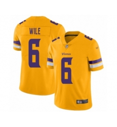 Minnesota Vikings #6 Matt Wile Limited Gold Inverted Legend Football Jersey