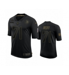 Minnesota Vikings #71 Riley Reiff Black 2020 Salute to Service Limited Jersey