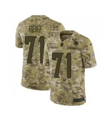 Minnesota Vikings #71 Riley Reiff Limited Camo 2018 Salute to Service Football Jersey