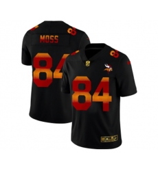 Minnesota Vikings #84 Randy Moss Black Red Orange Stripe Vapor Limited NFL Jersey