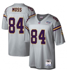 Minnesota Vikings #84 Randy Moss Mitchell & Ness NFL 100 Retired Player Platinum Jersey