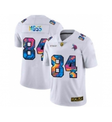 Minnesota Vikings #84 Randy Moss White Multi-Color 2020 Football Crucial Catch Limited Football Jersey
