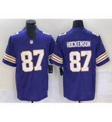 Minnesota Vikings #87 T.J. Hockenson Purple 2023 FUSE Vapor Limited Throwback Stitched Jersey