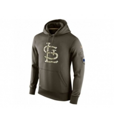 Men St.Louis Cardinals Nike Olive Salute To Service KO Performance Hoodie