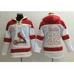 St.Louis Cardinals #52 Michael Wacha White Sawyer Hooded Sweatshirt Baseball Hoodie
