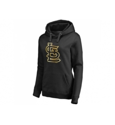 Women St.Louis Cardinals Gold Collection Pullover Hoodie Black