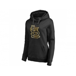 Women St.Louis Cardinals Gold Collection Pullover Hoodie Black