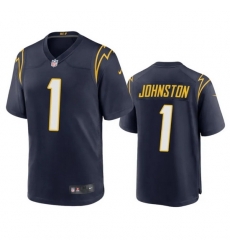 Los Angeles Chargers #1 Quentin Johnston Navy Stitched Game Jersey