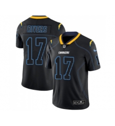 Los Angeles Chargers #17 Philip Rivers Limited Lights Out Black Rush Football Jersey