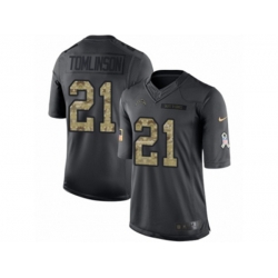 Los Angeles Chargers #21 LaDainian Tomlinson Limited Black 2016 Salute to Service NFL Jersey