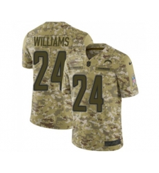 Los Angeles Chargers #24 Trevor Williams Limited Camo 2018 Salute to Service Football Jersey