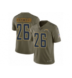 Los Angeles Chargers #26 Casey Hayward Limited Olive 2017 Salute to Service NFL Jersey