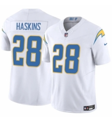Los Angeles Chargers #28 Hassan Haskins White 2024 F.U.S.E Vapor Limited Stitched Football Jersey