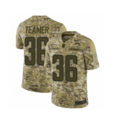 Los Angeles Chargers #36 Roderic Teamer Limited Camo 2018 Salute to Service Football Jersey