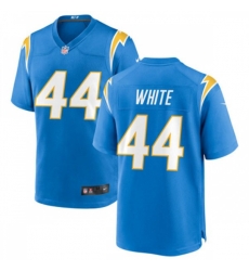 Los Angeles Chargers #44 Kyzir White Nike Powder Blue Vapor Limited Jersey