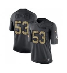 Los Angeles Chargers #53 Mike Pouncey Limited Black 2016 Salute to Service Football Jersey
