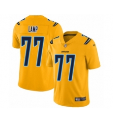 Los Angeles Chargers #77 Forrest Lamp Limited Gold Inverted Legend Football Jersey