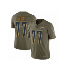 Los Angeles Chargers #77 Forrest Lamp Limited Olive 2017 Salute to Service NFL Jersey