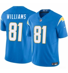 Los Angeles Chargers #81 Mike Williams Blue 2025 F.U.S.E. Vapor Limited Football Stitched Jersey