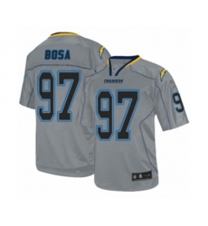 Los Angeles Chargers #97 Joey Bosa Elite Lights Out Grey Football Jersey