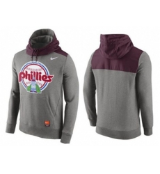 Philadelphia Phillies Nike Gray Cooperstown Collection Hybrid Pullover Hoodie